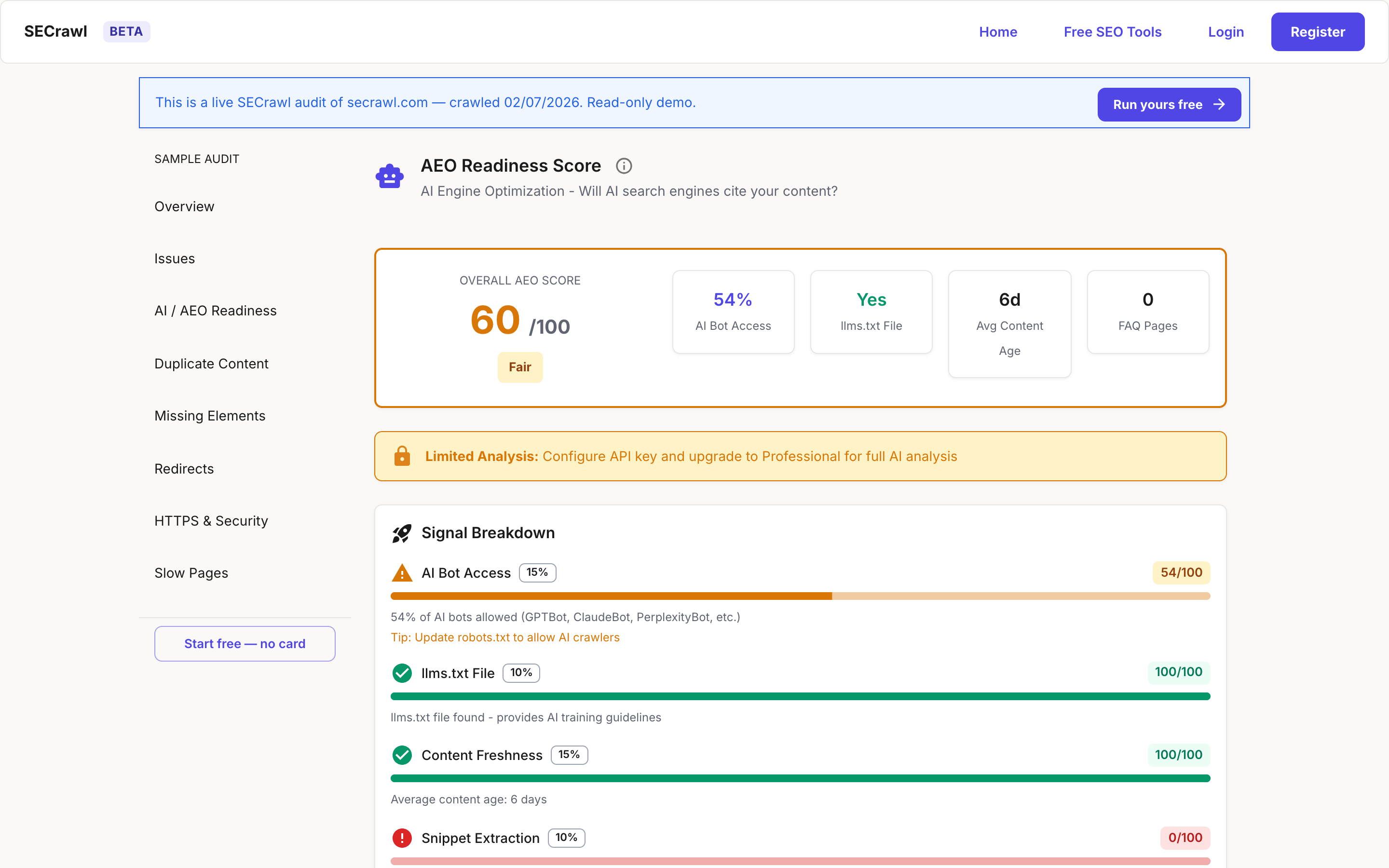 How AI engines see your site